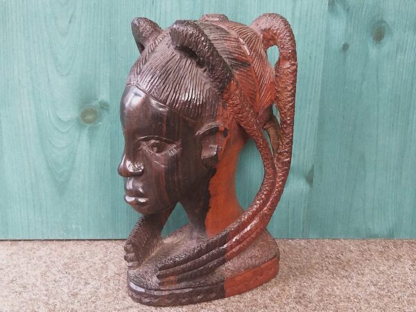 African folk art handmade wooden sculpture