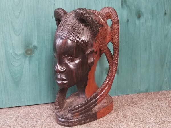 African folk art handmade wooden sculpture