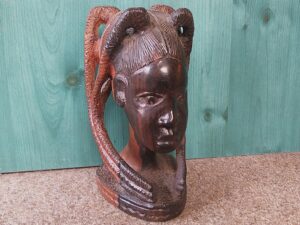 African folk art handmade wooden sculpture