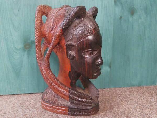 African folk art handmade wooden sculpture