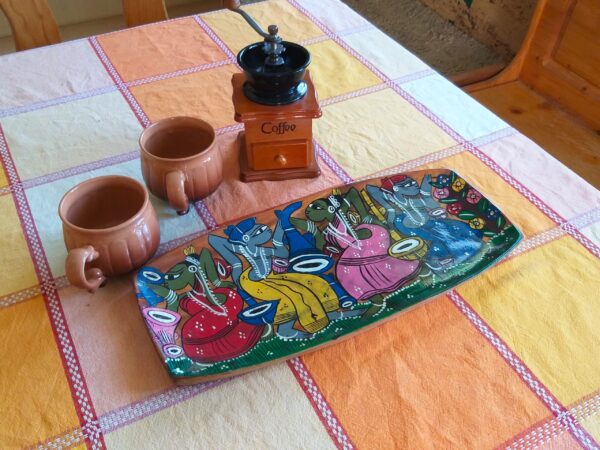 Indian Wooden Serving Tray: Handmade Home Decor with Traditional Motives - Image 11