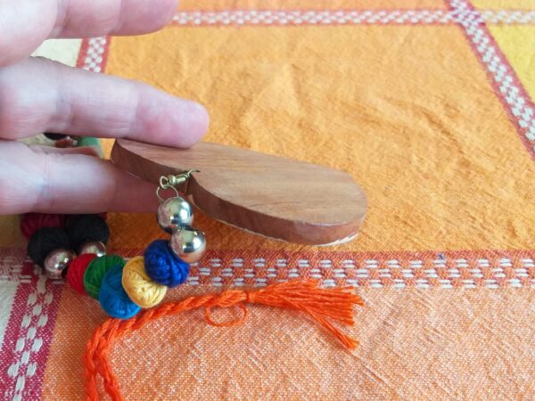 Indian Wooden Necklace- Handmade Jewelry - Original Art - Image 3