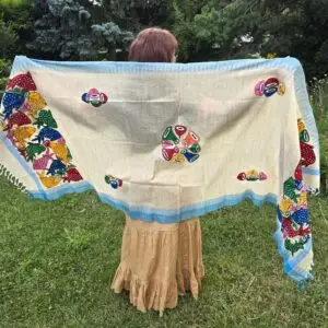 Indian Shawl: Handmade Decorated Traditional Art - Clothing for Women