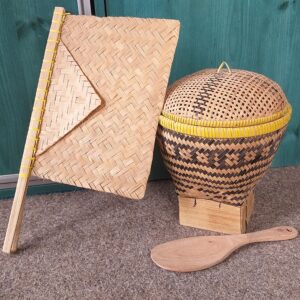 Indonesian Sat for Rice: Handmade Bamboo Dishes - Practical and Decorative
